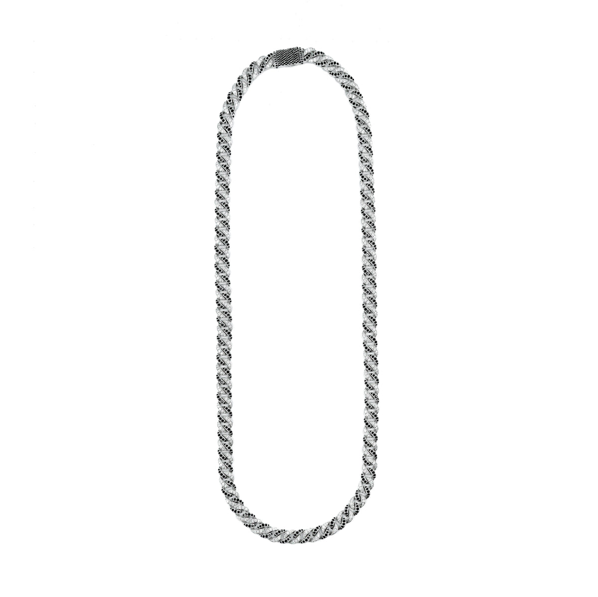 6mm Black & White Cuban Chain